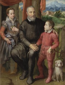 アーティストの家族、ミネルヴァ（姉）、アミルケア（父）、アスドルバレ（兄）、1559の肖像